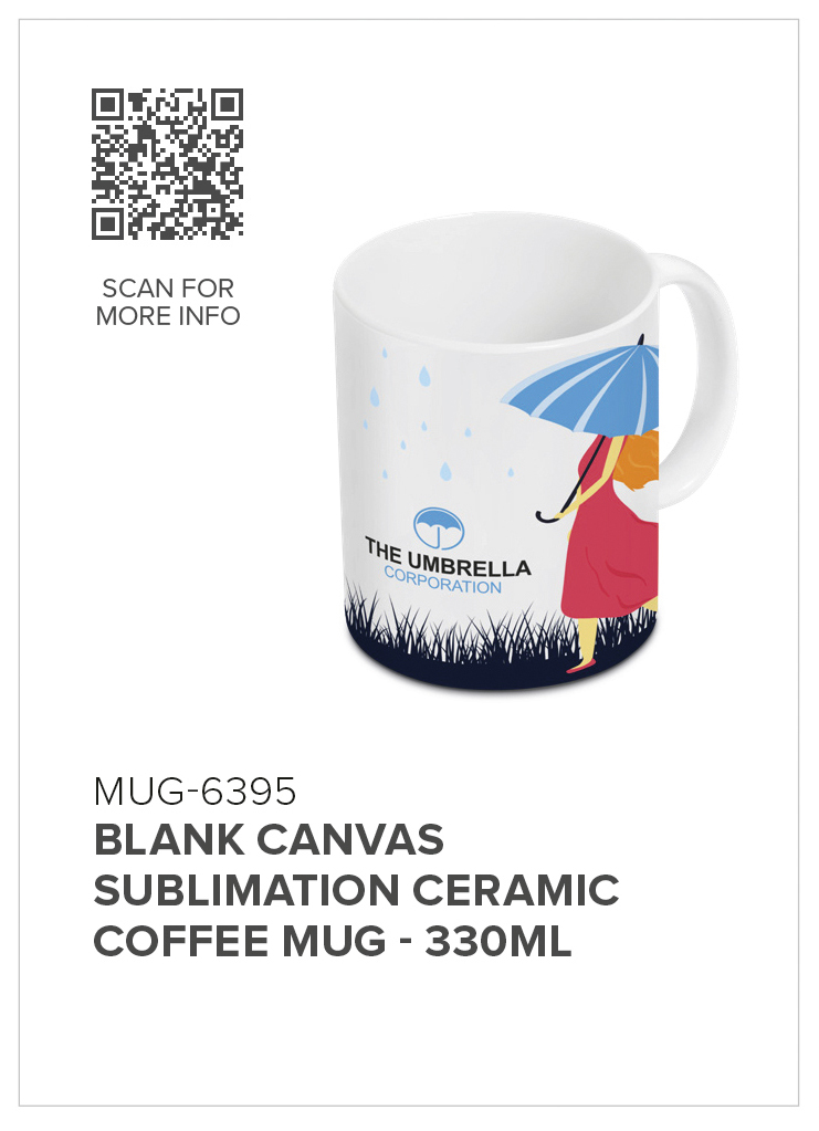 MUG-6395 - Blank Canvas Sublimation Ceramic Coffee Mug - 330ml - Catalogue Image